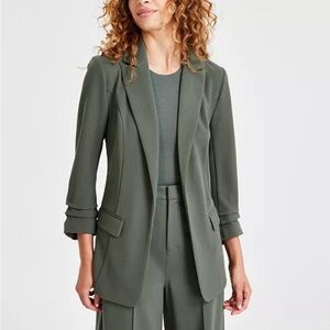 2 pc Bar III Blazer and Jumpsuit set in soft sage green size L/XL